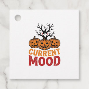 Current Mood Halloween Pumpkin Vintage Shirt Desig Favour Tags