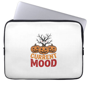 Current Mood Halloween Pumpkin Vintage Shirt Desig Laptop Sleeve
