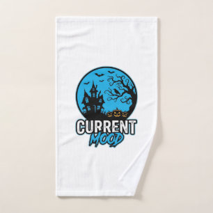 Current Mood Halloween Vintage Engraving Vector_1 Hand Towel