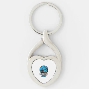 Current Mood Halloween Vintage Engraving Vector_1 Key Ring