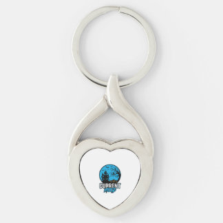 Current Mood Halloween Vintage Engraving Vector_1 Key Ring