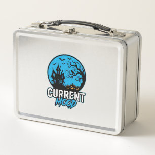 Current Mood Halloween Vintage Engraving Vector_1 Metal Lunch Box