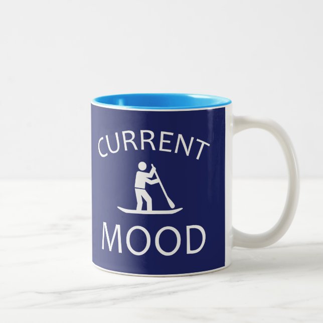 Current Mood Stand Up Paddling Two-Tone Coffee Mug (Right)