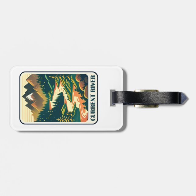 Current River Missouri Colours Luggage Tag (Back Horizontal)