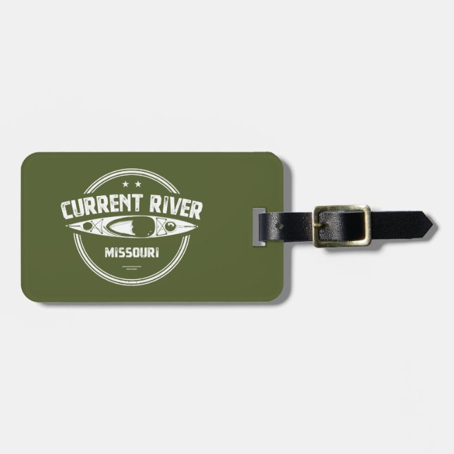 Current River Missouri Kayaking Luggage Tag (Front Horizontal)