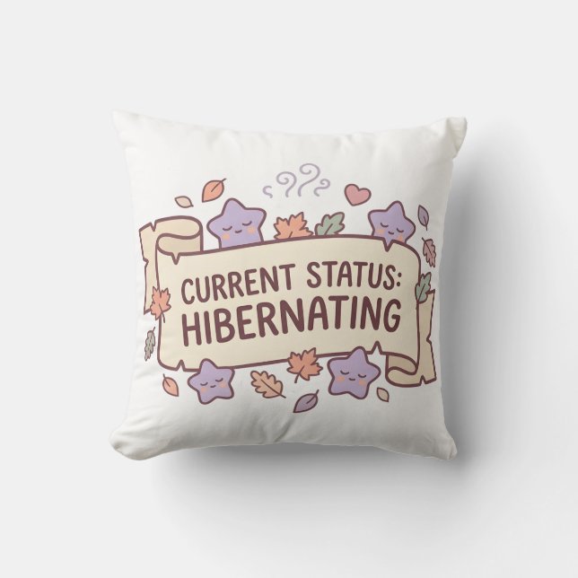 Current Status Hibernating Cosy Pillow (Front)