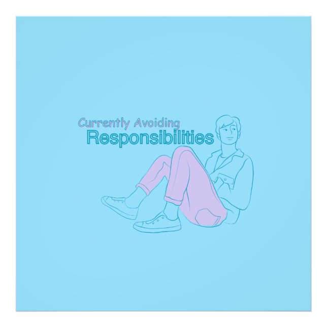 Currently Avoiding Responsibilities – Minimal Aest Photo Print (Front)