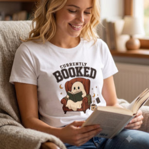 Currently Booked Cute Ghost Book Lover T-Shirt
