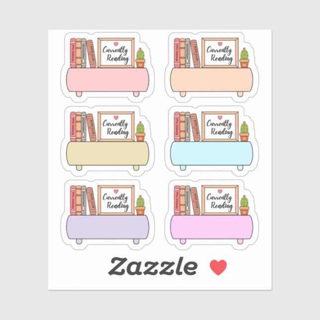 Currently Reading Book Challenge Bookshelf Labels  (Sheet)