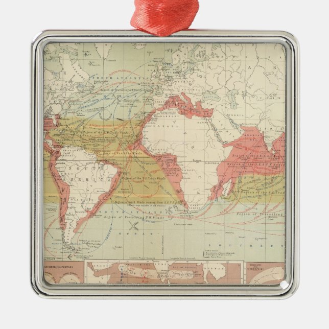 Currents of air metal tree decoration (Front)