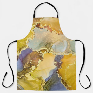 Currents of translucent hues, snaking metallic swi apron
