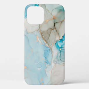Currents of translucent hues, snaking metallic swi iPhone 12 case