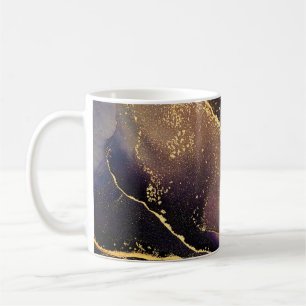 Currents of translucent hues, snaking metallic swi coffee mug