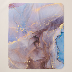 Currents of translucent hues, snaking metallic swi sherpa blanket