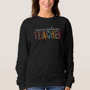Curriculum Teacher Leopard Print Teaching Apprecia Sweatshirt