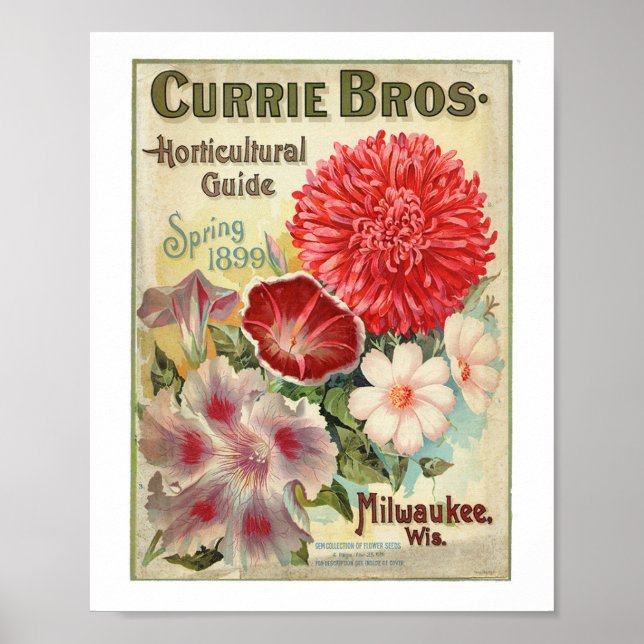 Currie Bros Horticultural Guide 1899 Poster (Front)