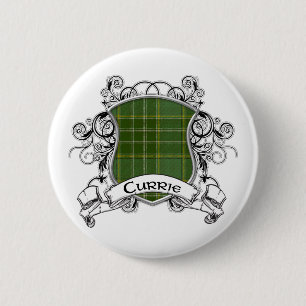 Currie Tartan Shield 6 Cm Round Badge