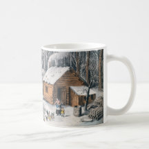 Currier and Ives "A Home In The Wilderness" Mug