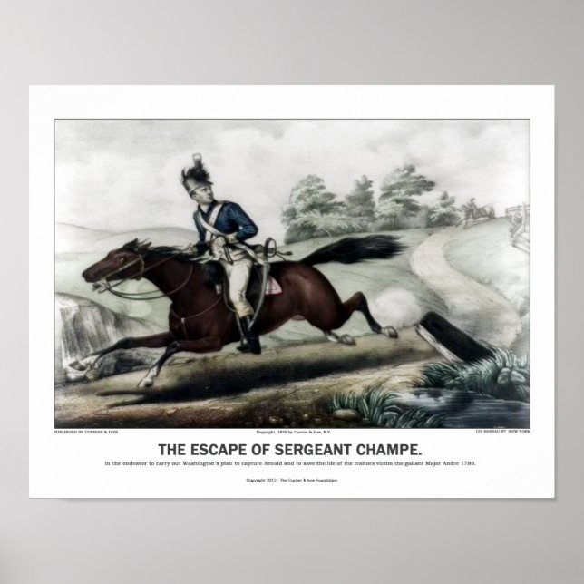 Currier and Ives - The Escape of Sgt Champe Poster (Front)