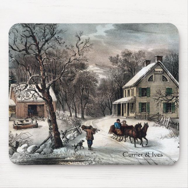 Currier & Ives American Homestead Winter Mousepad (Front)