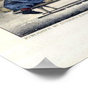 Currier & Ives Lithograph: A Ride To School Poster