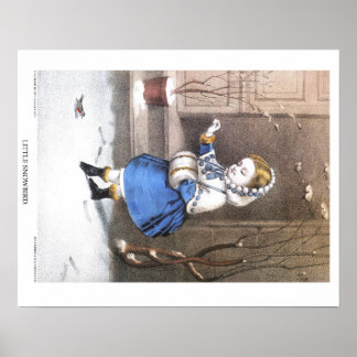 Currier & Ives Lithograph: Little Snowbird Poster
