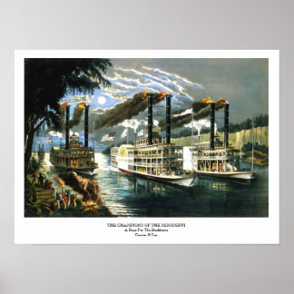Currier & Ives - Poster - Champions Mississippi