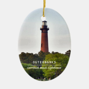 Currituck Beach Light. Ceramic Tree Decoration