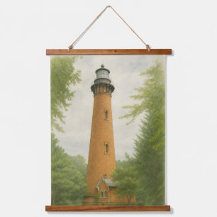 Currituck Beach Lighthouse Watercolor Hanging Tapestry