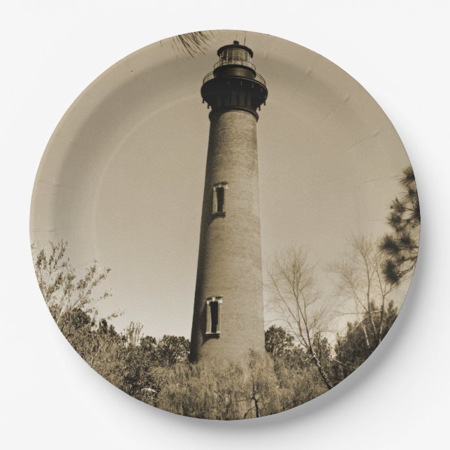 Currituck Lighthouse Paper Plate (Front)