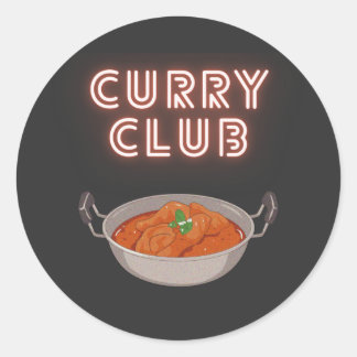 Curry Club Classic Round Sticker
