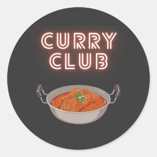 Curry Club Classic Round Sticker