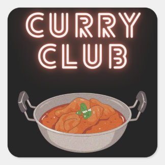 Curry Club Square Sticker