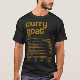 Curry Goat Nutrition Fact Funny Thanksgiving Chris T-Shirt