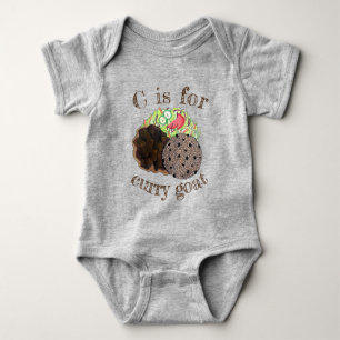 Curry Goat Rice and Peas Jamaican Caribbean Food Baby Bodysuit