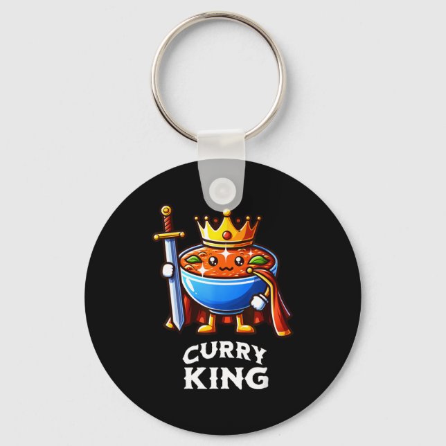 Curry King Funny Quote Curry Indian Food Lover  Key Ring (Front)