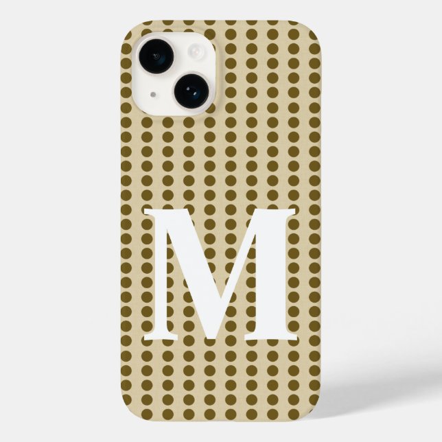 Curry Spice Moods Dots with monogram Case-Mate iPhone Case (Back)