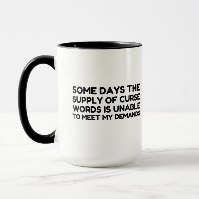 CURSE WORDS DEMAND MUG (Left)