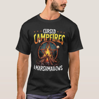 Cursed Campfires and Marshmallows Occult Camping T-Shirt