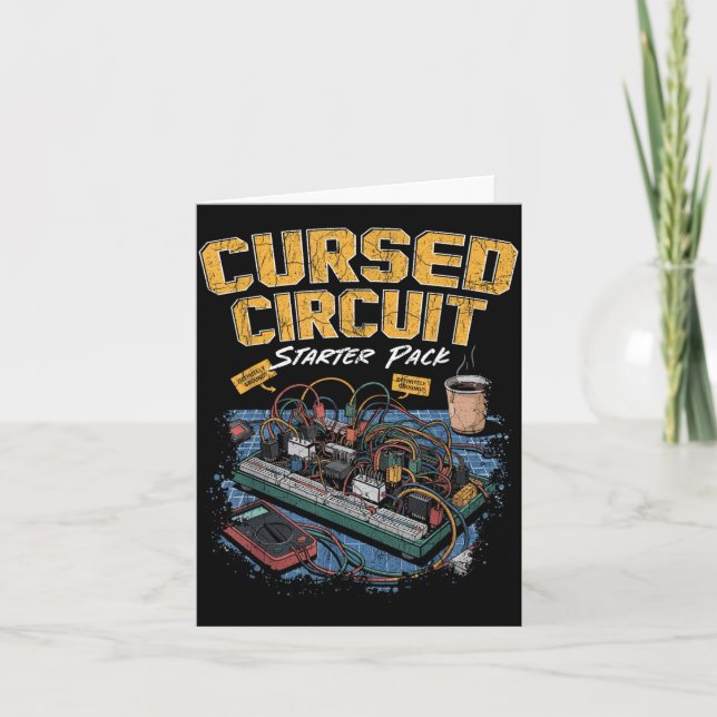 Cursed Circuit Starter Pack Funny Electronics Card (Front)