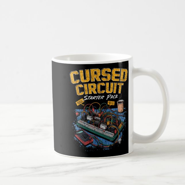 Cursed Circuit Starter Pack Funny Electronics Hall Coffee Mug (Right)