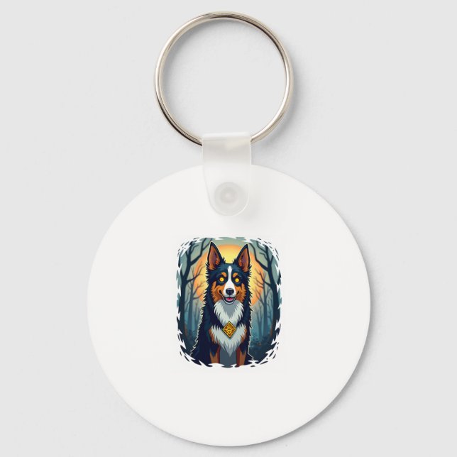 Cursed Collie Crawl Key Ring (Front)
