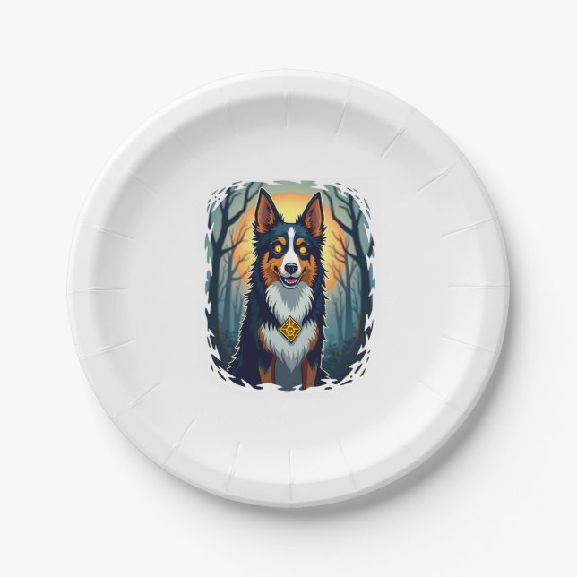 Cursed Collie Crawl Paper Plate (Front)
