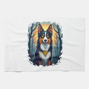 Cursed Collie Crawl Tea Towel