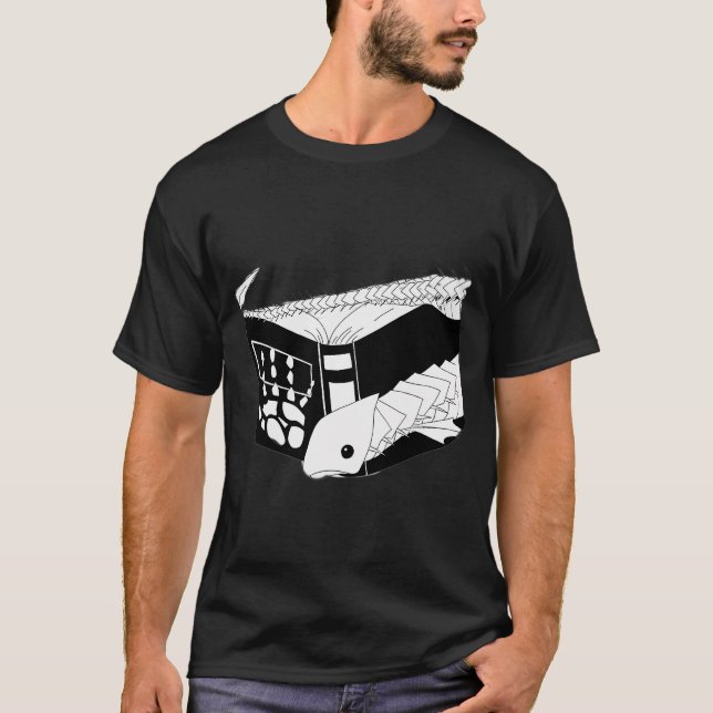 Cursed conjure book with fish bones skeleton emerg T-Shirt (Front)