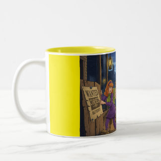 Cursed Cowboys and Canine Capers Two-Tone Coffee Mug