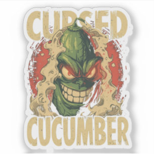 Cursed Cucumber Funny Halloween Cucumber Pun 