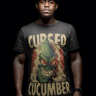 Cursed Cucumber Funny Halloween Cucumber Pun Tri-Blend Shirt
