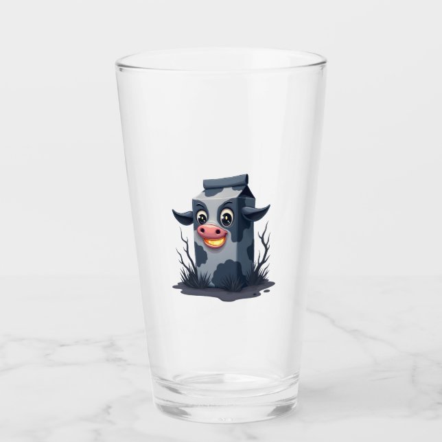 Cursed Milk Carton Cow Glass (Front)