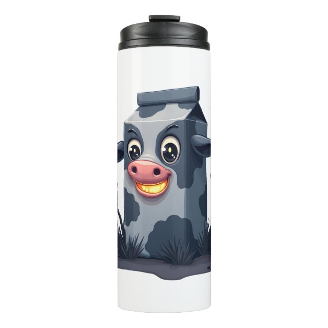 Cursed Milk Carton Cow Thermal Tumbler (Front)